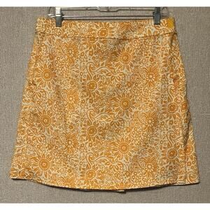 Ripskirt Wrap Skirt Yellow Orange Sunflower Floral Lightweight Pocket Adjustable